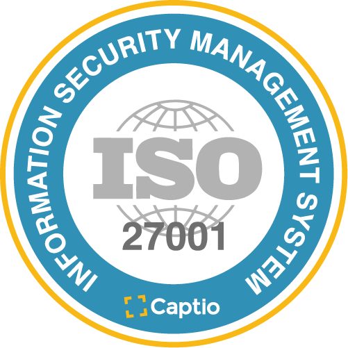 Captio reçoit la certification selon la norme de sécurité ISO/IEC 27001